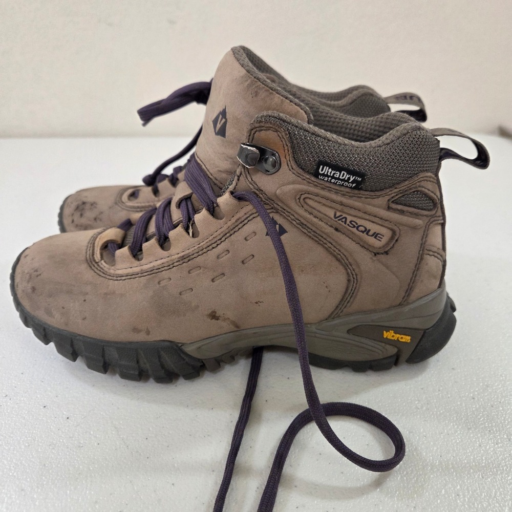 Vasque 7419 M Womens 6M UltraDry Waterproof Leather Hiking Boots Vibram Brown